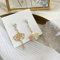 QIN S925 fan pendant earrings Japanese Sen super super shell flower pearl earrings fan-shaped asymmetrical flower earrings