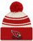 New Era Arizona Cardinals NFL 2022 Sideline Sport Knit Chrome White Red Beanie - One-Size