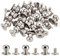 GORGECRAFT 20 Set da 8 mm in Lega con Bottone A Testa Tonda Chicago Vite Rivetti Post Fastener per La Casa Riparazioni in Pelle Fai da Te Craft Bagagli Giacche Portafoglio Borsa Decorazione, Argento