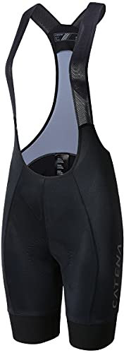CATENA Trägerhose Fahrrad Damen Kurz 4D Gepolsterte Bib Shorts Mountainbike-Bekleidung Radhose Fahrradhose,schwarz