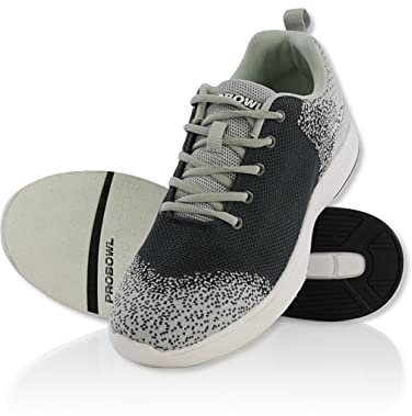 EMAX Men's Bowling Shoes Pro Bowl Taktika Bowling Shoes Men Women Youth Black White Bowling Shoes Size 38.5-46, white black, 9 UK