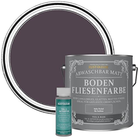 Rust-Oleum Purple Washable Matt Floor Tile Paint - Grape Soda 2.5L