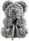 Yarhom Rose Bear Artificial Flowers Bear Romantic Foam Rose Valentine's Day Birthday Rose Gifts For Women Mom Girlfriend Dad (Grey)