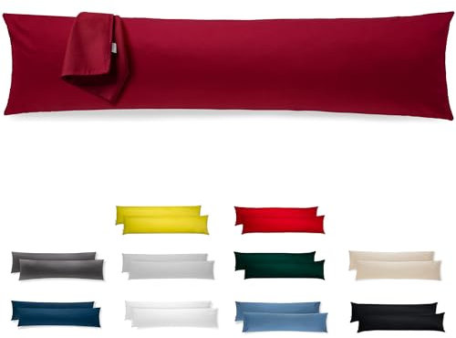 Seitenschläferkissen Bezug 40 x 145 Mikrofaser Premium 2er Set Kissenbezug Deko für Kissen Bett/Sofa Stoff Weicher Resistent Hypoallergen Anti-Milben Kopfkissenbezug Verdecktem Zip Voll Waschbar