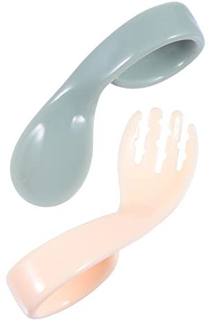 Hohopeti Esslerngeschirr Für Kleinkinder Und Löffel Für Kinder Rutschfest Sicher Für Heißes Wasser 2-teiliges Set Essbesteck Für Kleinkinder