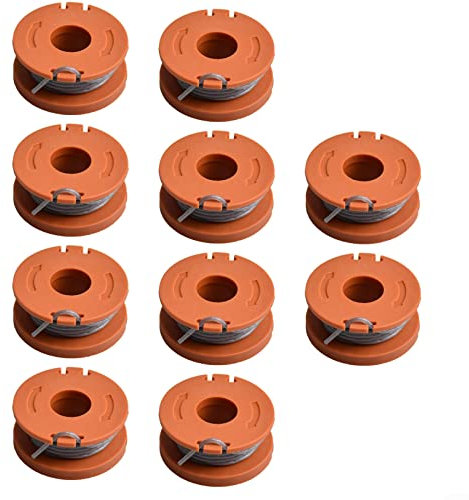 URPIZY 10 Stück Spule & Trimmerfaden für ALDI Gardenline CGT18KL2 Rasentrimmer