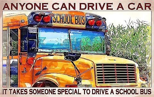 Vintage Bus Driver Leinwand Wandkunst Malerei It Takes Someone Special To Drive A School Bus Leinwand Gemälde Vintage Poster Wandkunst Geschenke für Wohnzimmer Schlafzimmer Büro Wohnkultur ungerahmt