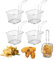 CEZKFH 4 Stück Pommes Körbchen, Mini Frittierkorb Edelstahl Pommeskörbchen Silber Servierkorb, Mit Griff Pommesgitter Mini Für Frites