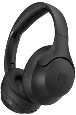 MIIEGO MOOVE45i PRO | Active Noise Cancelling Bluetooth Kopfhörer | Kabellose Over-Ear Headphones | 70 Std. Akkulaufzeit | Black in Black (Black in Black)