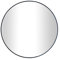 GreyZouq Large, Round Black Metal Rimmed, Wall Mirror. Perfect for bedroom, living room hallway kitchen and bathroom. Circular mirror – 50cm diameter. Vintage/contemporary.