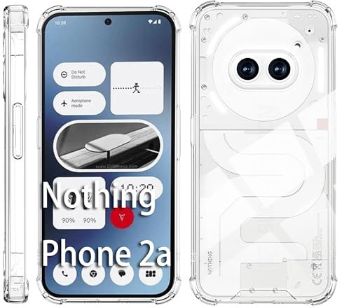 zZjoOoj Cover per Nothing Phone 2a / 2a Plus, Custodia Trasparente per Assorbimento degli Urti con Paraurti in TPU Morbido,Antiurto, Anti-Graffio,Ultra Sottile Rinforzo a Quattro Angoli Case