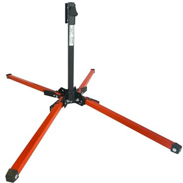EASTERN METAL SIGNS AND SAFETY Steel Compact Roll-up sign Stand, Standard Base, Short Leg, Kick-Lever Leg-Release, Spin-Handle for Roll-Up Sign Attachment
