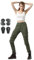 HULG Pantaloni Moto Donna,jeans Da Moto Slim Fit Da Donna Con Protezioni Per Ginocchia E Fianchi, Pantaloni Da Moto Skinny Elastici (Green,M)