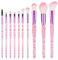10 Stück Glitzer Kristall Make up Pinsel Set Schminke Make Up Pinsel Bling Foundation-Pinsel Professionelle Concealer Lidschatten Eyeliner Rouge Lippenmischung Synthetische Pinsel Werkzeugset