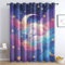 Vorhänge Einhorn - Kinderzimmer Wolke Stern Fenster Gardinen mit Ösen, Vorhang Blickdicht Verdunklungsvorhänge Thermovorhang für Wohnzimmer Schlafzimmer Deko 2er Set, H 137 x B 117 cm G&-178