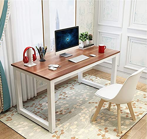 Schreibtisch,Computertisch, Computertisch, Arbeitstisch, Laptoptisch, Arbeitsplatz mit Stahlrahmen und Regal für Heimbüro, Computerarbeitsplätze