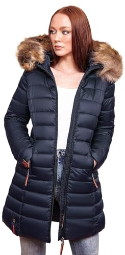 MARIKOO Damen Winter Übergangs Jacke Winterjacke Stepp Mantel gesteppt B647
