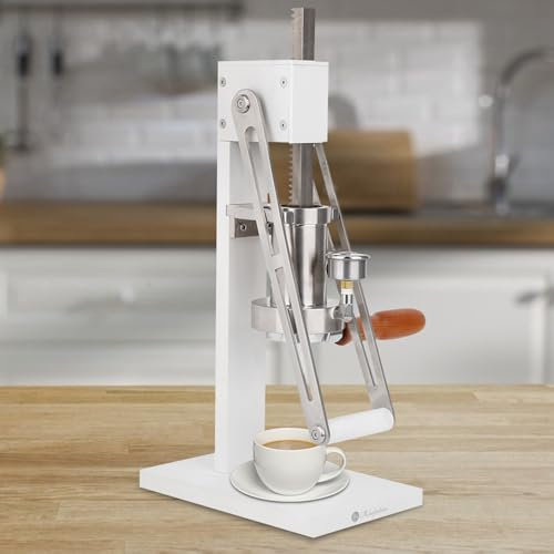 Walmeck Macchina per caffè Manuale Macchina per caffè Commerciale Domestica Macchina per Estrazione caffè con Manometro 350psi