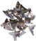 Homoyoyo 30pcs Box Corner Protectors Triangle Carved Rattan Silver Metal Case for Furniture