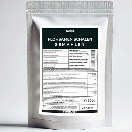 Flohsamenschalen gemahlen 300g Flohsamenschalenpulver Psyllium Husk Pulver Flohsamenschalenmehl Psyllium Husk Powder von Foozia