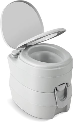 FANTASK 20L + 12L Portable Camping Toilet with Removable Waste Water Tank & Handle, Travel Toilet, Camping Toilet, Mobile Toilet for Motorhome, Travel and Camping