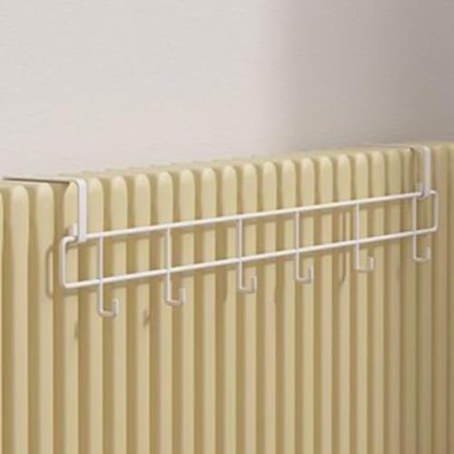 Grande stendibiancheria per termosifone, tubo riscaldante per la casa, asciugatura salvaspazio per pannelli a colonna, radiatori e asciugamani da appendere (bianco)