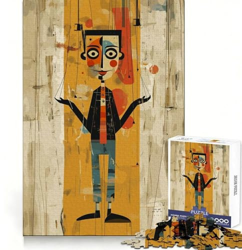 Puppentheater-Poster-Kunst-Puzzle für Teenager, 1000 Teile, Denkspielzeug, Entspannungsspielzeug, hochwertige Verarbeitung, saisonales Geschenk (50x75cm)