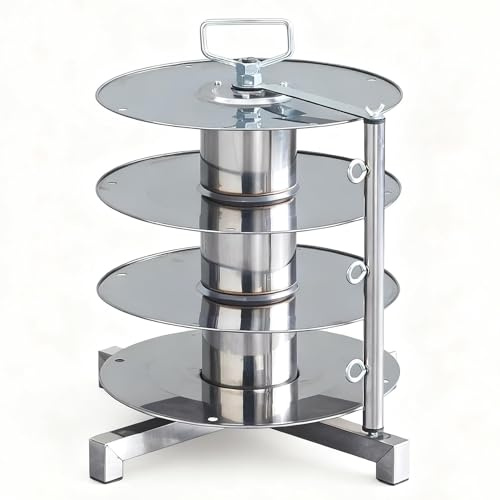 Wire Spool Rack, Stainless Steel Rotating Multi-Spool Holder, Heavy-Duty Turntable Cable Reel Stand for Wire Management and Storage