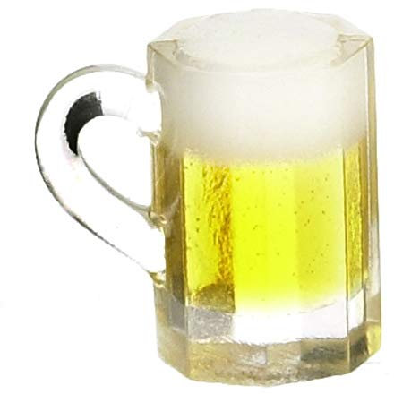 Dolls House Miniature 1:12 Scale Pub Bar Accessory Glass Pint of Lager Ale Beer
