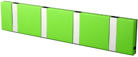 Knax Garderobe Waagerecht Lime 4 Haken, Grau