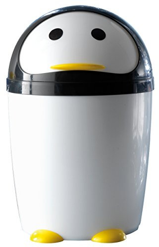 Gedy Penguin Bathroom Bin with Lid 7.5 Litre Capacity 1009-24