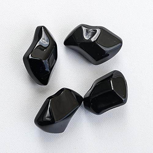 KRATKI Deco Stones Fire Glass Piedras de Vidrio 1 kg Piedras de Cristal Negro Resistente a la Temperatura hasta 600 °C Ideal como decoración de Mesa y para chimeneas Bio