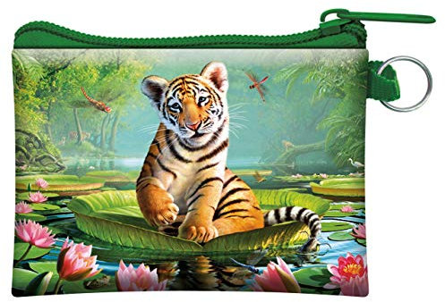 3D Live Life Tiger Lily Porte-Monnaie, 10 cm, Multicolore