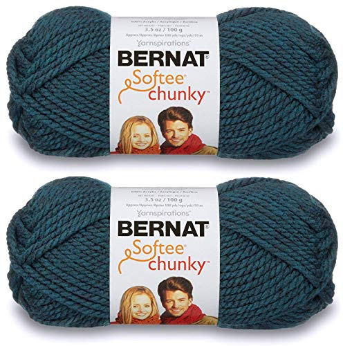 Bernat 2-Pack - Softee Chunky Yarn, Teal, Single Ball