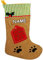 alles-meine.de GmbH 3D Effekt XL - Weihnachtssocke & Weihnachtsstrumpf - inkl. Name - Haustiere - Hund - 49 cm - Hundefutter - zum Aufhängen - Nikolausstiefel - Nikolausstrumpf..