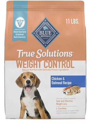 Blue Buffalo True Solutions Weight Control Natural Dry Dog Food for Adult Dogs, Chicken, 11-lb. Bag