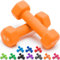 Portzon Gewichte Orange Kurzhanteln mit 2er Set Neopren Kurzhanteln Set 1,4 kg Anti-Rutsch Anti-Rollen Hex Form