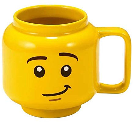 FJSC Q Boy Tazza in Ceramica Minifigure Carino Smiley Espressione d'Acqua e Caffè per Bambini
