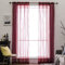 MIULEE Voile Vorhang Transparente Gardine aus Voile Einfarbig Stangendurchzug Transparent Wohnzimmer Luftig Dekoschal für Schlafzimmer 2er Set 280 x 140cm (H x B), Rod Pocket Rot
