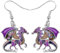 NEWEI Fantasy Emaille Dragons Ohrringe Cute Dragon Geschenke Drache Schmuck Charms für Damen Frauen Mädchen (Lila)