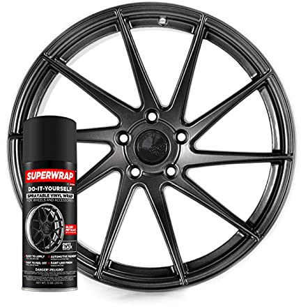 ITC International Tool Company Superwrap Vinyl Spray Paint Wrap For Alloys Badges Calipers And Mirrors 325ml (Onyx)