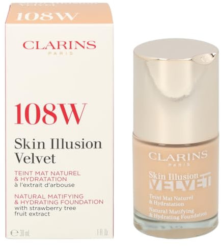 Clarins SKIN ILLUSION VELVET TEINT MAT NATUREL & HYDRATATION Nr.108W 3, 30 ml