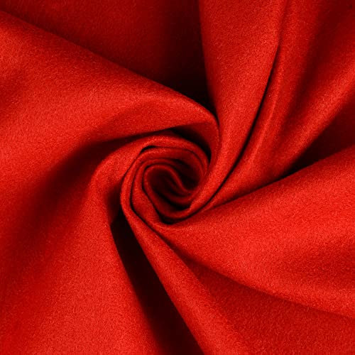 Bastelfilz KERSTIN, Basteln, Deko, Kreativfilz, Stoffe, Filzstoff - 180 cm breit-1,5 mm Stärke-190 g/Qm-100 Prozent Polyester-25 cm Schritte-Meterware (Rot-5019-KERSTIN)