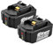 BL1850B 18 V 5.0 Ah Replacement Charging Battery for Makita 18 Volt LXT with Power Indicator Power Tool Battery BL1860B BL1850 BL1840B BL1840 BL1830 BL1815B BL1815, Pack of 2 Piece
