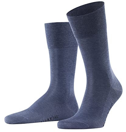 FALKE Herren Socken Tiago M So nachhaltige Fil D'Ecosse Baumwolle einfarbig 1 Paar, Blau Demin Melange 6665, 41-42