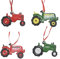 PW TOOLS Harz Traktor Ornament | Personalisierte Traktor Weihnachtsbaumschmuck | Bauernhof Weihnachtsschmuck | Weihnachtsbaum Hängende Verzierungen Auto Dekorationen