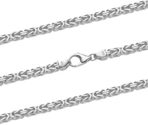 hoplo holzenplotz Königskette Halskette oder Armband Breite 4,0 mm - massiv 925 Sterlingsilber Auswahl