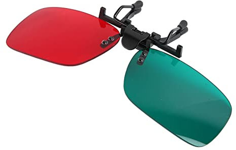 Rot-Grün-Brille Zum Aufstecken, Links, Grün, Rechts, Rot, Amblyopie-Brille, Rot-Grün-Brille, Brille für Sehen und 3D, Brille für Amblyopie-Training, Visuelles Funktionstraining
