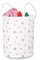 NUKIDO Spielzeugkorb - Spielzeugeimer - Aufbewahrungskorb fürs Kinderzimmer - Aufbewahrung für Kleidung - Raumdekoration - Wäsche und Decken Organizer - Groß - Weiß mit Sternen - 60 cm x 35 cm