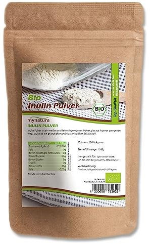 Mynatura Bio Inulin Pulver aus Agaven 1000g | Ballaststoffe homogenes Pulver | Verdauung Stoffwechsel Verdauung | Nahrungsergänzung (2x1000g)